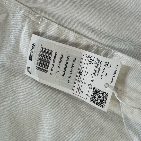 Ming White High Waisted Denim Bermuda Shorts Size 4 - Picture 4 of 6